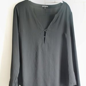 Black Express Peasant Shirt